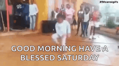 Group Of People Standing With Dancing Child GIF