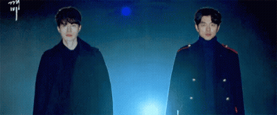 Group Of People Standing With Robot GIF