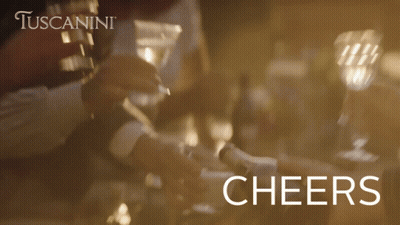 Group Of People Toasting With Glasses Of Tuscanyini GIF