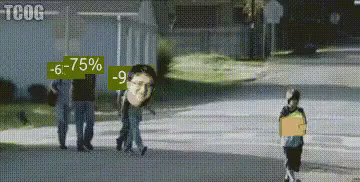 Group Of People Walking Down Street Saying TCOG GIF