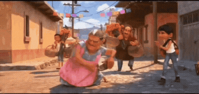 Group Of People Walking Down Street GIF