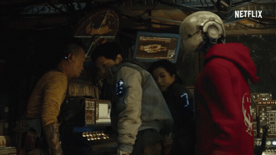 Group Of People Watching Netflix GIF