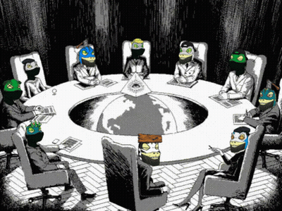 Group Of People Wearing Masks Sitting Around Table GIF