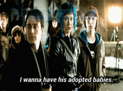 Group Of People With I Wanna Have His Adopted Babies GIF