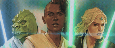 Group Of People With Lightsabers GIF