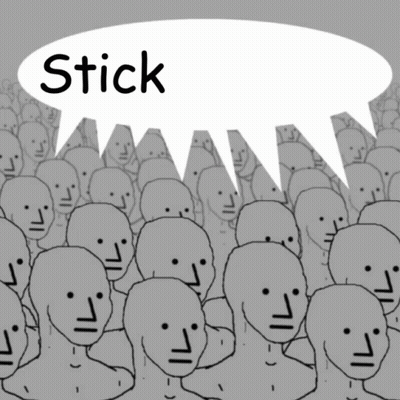 Group Of People With Stick To Tech Speech Bubble GIF
