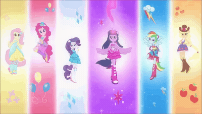 Group Of Ponies Standing Together GIF