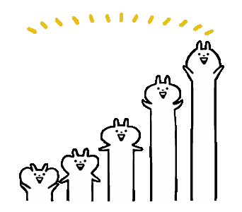 Group Of Rabbits With Hands In Air Sticker