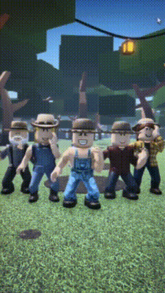Group of Roblox Characters Standing in Field