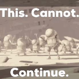 Group Of Robots This Cannot Continue GIF