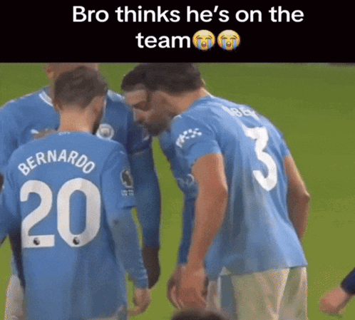Group Of Soccer Players Including Bernardo Number 20 GIF