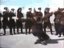 Group Of Soldiers Russian Dance GIF