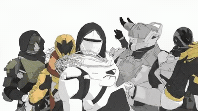 Group Of Soldiers Standing And Waving GIF