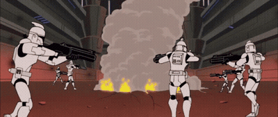 Group Of Storm Trooper Soldiers Holding Guns GIF