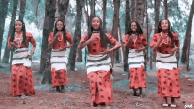 Group Of Women Dancing In Woods GIF