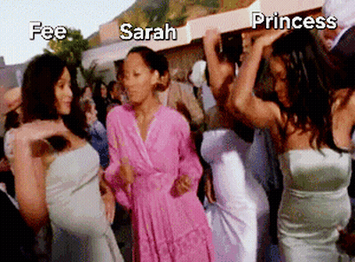 Group Of Women Dancing With Fee Sarah And Princess GIF