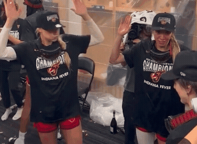 Group Of Women In Indiana Fever T-Shirts GIF