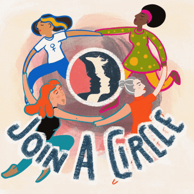 Group Of Women Join A Circle GIF