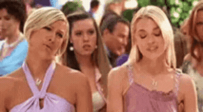 Group Of Women Standing In Crowd GIF