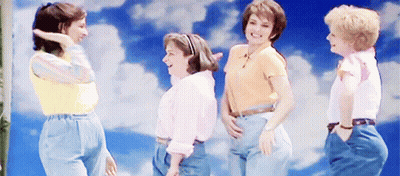 Group Of Women Standing In Front Of Blue Sky GIF