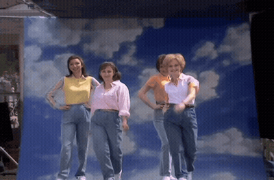 Group Of Women Standing In Front Of Blue Sky GIF