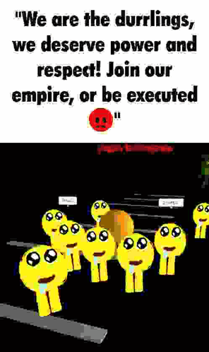 Group Of Yellow Smiley Faces Standing Together GIF