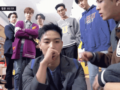 Group Of Young Men One Wearing Lego Sweatshirt GIF
