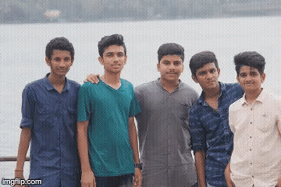 Group Of Young Men Posing GIF