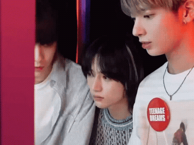 Group Of Young Men With Teenage Dreams Button GIF