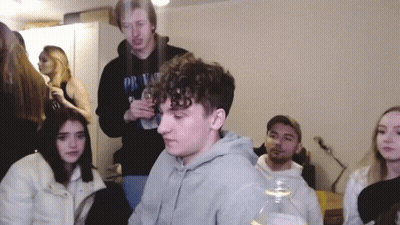 Group Of Young People In Room With Private Hoodie GIF