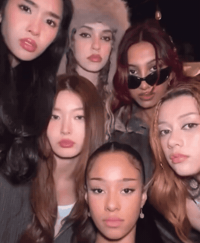 Group Of Young Women Posing GIF