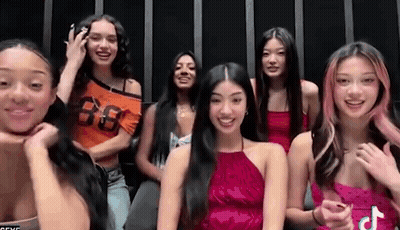 Group Of Young Women Smiling GIF