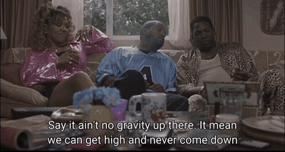 Group On Couch Saying Say It Aint No Gravity Up There GIF