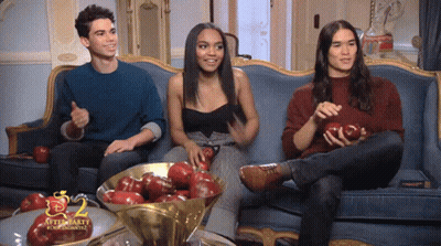 Group On Couch With Apples Saying After Party Tournament GIF