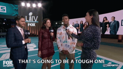 Group On Football Field Saying That's Gonna Be A Tough One GIF