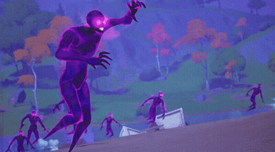 Group On Hill With Purple Zombies GIF