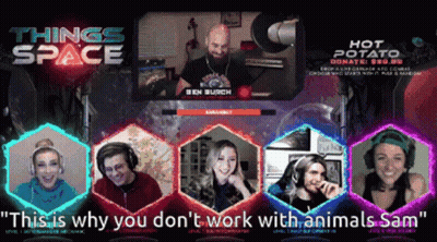 Group on Screen This Is Why You Don't Work With Animals Sam