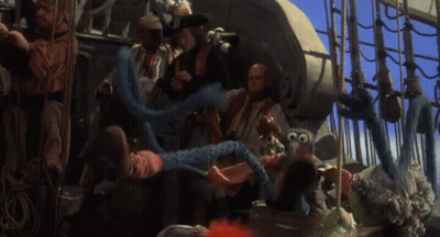 Group On Ship With Green Mask GIF
