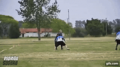 Group Playing Frisbee On Field With Gifs.com GIF