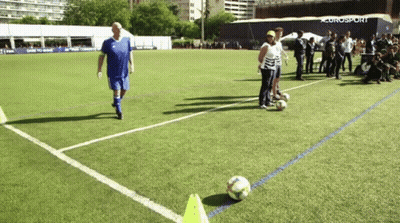 Group Playing Soccer With Eurosport GIF