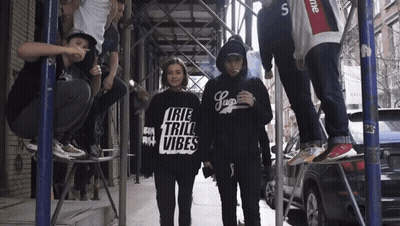 Group Posing For Photo True Tril Vibes Shirt GIF