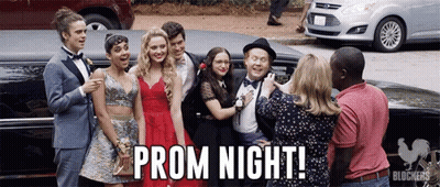 Group Posing For Prom Night Photo GIF