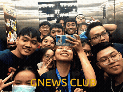 Group Posing In Elevator Gnews Club GIF