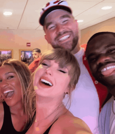 Group Posing With Chicago Bulls Hat GIF