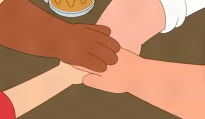 Group Putting Hands Together With Wooden Stick GIF