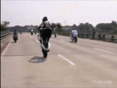 Group Riding Motorcycles On Highway Tbcr-Fun GIF