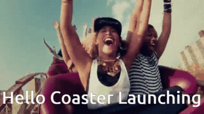 Group Riding Roller Coaster Hello Coaster GIF