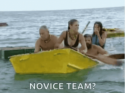 Group Rowing Yellow Boat Woman Says Novice Team GIF