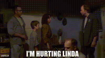 Group Saying I'm Hurting Linda GIF