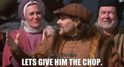Group Saying Let's Give Him The Chop GIF